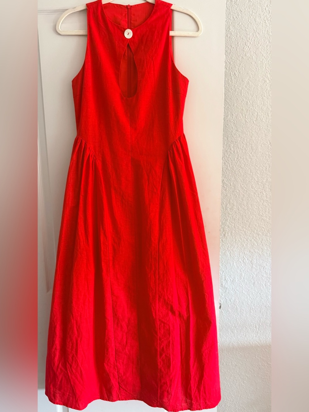 Red Sleeveless A-Line Dress - Classic Women's Dress